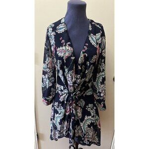 Soho New York Company Navy Blue Robe Sz M